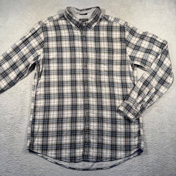 Eddie Bauer Classic Fit Plaid Long Sleeve Button Down Casual Shirt TL Large Tall - Picture 1 of 7